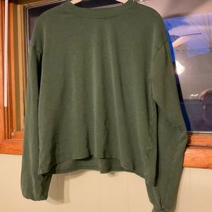 Jungmaven hemp blend cropped long sleeve tee